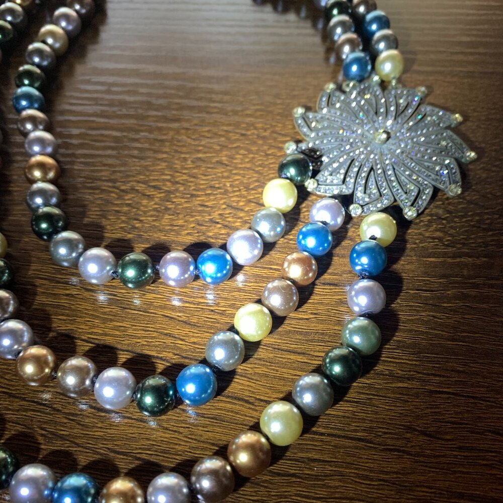 Heidi Daus Pearl Starburst Necklace